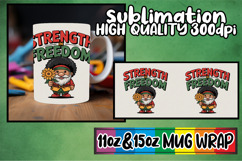 Radiant thoughts 11oz 15oz sublimation wrap, Juneteenth Product Image 1