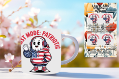 Playful 15oz Mug Wrap Png Artwork , Funny Ghost Product Image 1