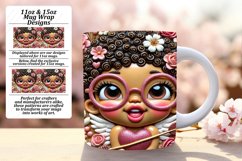 Lovely 15oz Mug Wrap Png Design , 3D Cupid Product Image 1