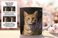 Vibrant Cat Art on Spring Mug Wraps Product Image 1