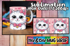 Cheerful skies 11oz 15oz sublimation wrap, Valentines Cat Product Image 1