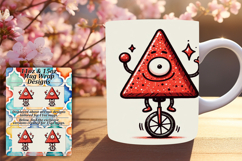 Unique 15oz Mug Wrap Png Design , Monster Product Image 1