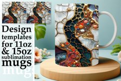 Golden Rose Garden Mug Design: Glitter Sublimation, Spring Product Image 1