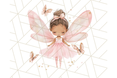Pastel Pink Fairy Garden Clipart, Enchanted Cottagecore Png Product Image 3