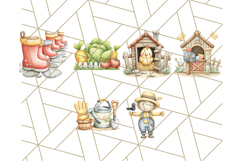 Tiny Farm Life Animals and Farm Clipart PNG, Barnyard PNG Product Image 7