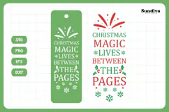Christmas Bookmark Saying SVG For Book Lovers - Magic Product Image 3