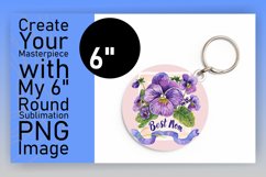Mom's Day Sublimation Round Keychain Product Image 1