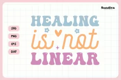 Mental Health Quotes SVG | Healing Is Not Linear Product Image 3