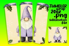 Cute Gnome Christmas Tumbler Wrap 20oz PNG Sublimation Product Image 1