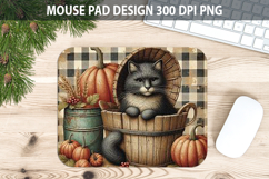 Cat Mouse pad Sublimation - Thanksgiving PNG Design Product Image 1