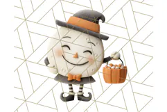 Retro Halloween Clipart Vintage PNG Graphics, 50s Holiday Product Image 3