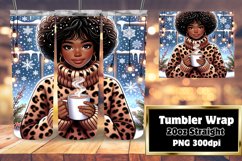 Melanin Holiday 20oz Tumbler Wrap Sublimation Product Image 1