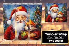 Christmas Santa Claus 3D Winter Ornaments Tumbler 20oz Product Image 1