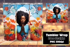 Melanin Glow 3D Tumbler Wrap Sublimation 20oz Product Image 1