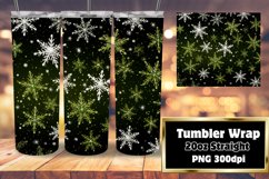 3D Snowflakes Pattern Winter Tumbler Wrap 20oz Product Image 1