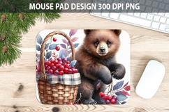 Bear Mouse pad Sublimation - Thanksgiving Animal PNG Design Product Image 1