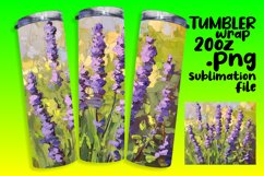 Artistic Oil Flower Tumbler Wrap Sublimation Print Product Image 1