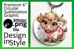 Bright Circle Design for Coasters , Cute Cow Product Image 1