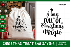 Christmas Treat Bag Quote SVG | Full of Christmas Magic Product Image 1