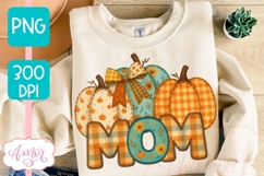 Fall Mom sublimation PNG, Fall shirt front and back PNG Product Image 3