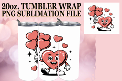 Blissful Dreams 20oz tumbler wrap, Valenines Heart Product Image 1