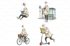 Cartoonish Silly Goose Clipart Bundle Product Image 7