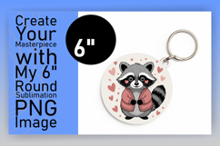 Trendy Circle Design Sublimation Artwork , Valenines Animals Product Image 1
