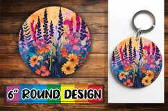 Whimsical Petal Round Ornament Sublimation Product Image 1