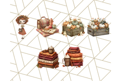 Cozy Fall Clipart 52 PNG Autumn Cozy Elements Product Image 7