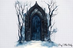Gothic Spooky Winter Clipart PNG Product Image 1