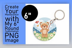 Gorgeous Round Design Sublimation PNG , Cute Bear Product Image 1