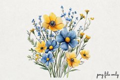 Wild flowers butterflies and dragonfly Clipart PNG Product Image 1