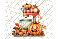 Fall Cottagecore Kitchen Clipart, Cozy Autumn Kitchen PNG Product Image 3