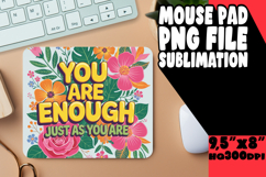 TIMELESS MOUSE PAD PNG STYLE, Flower Quote Product Image 1