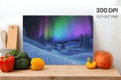 Winter Christmas Wonderland Cutting Board PNG Sublimation Product Image 1