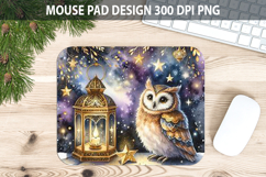Watercolor Owl Mouse Pad Sublimation - Animal PNG Product Image 1