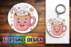 Joyful Sublimation Circle Designs, Cute Christmas Product Image 1
