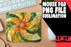 Abstract Mosaic Flower Mouse Pad Sublimation PNG Product Image 1