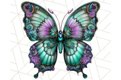 Metallic Butterfly Clipart PNG Clipart, Vibrant Butterfly Product Image 3