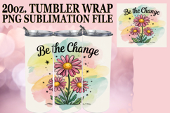 Uplifting Moments 20oz tumbler wrap, Flowers Quote Product Image 1