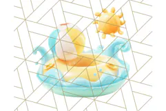 Sky Blue and Sunshine Yellow Summer Clipart PNG, Tropical Product Image 3