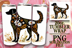 Heartfelt joy 20oz tumbler wrap, Flower Animals Product Image 1