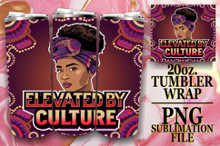 Joyful Reflections 20oz tumbler wrap, Black Woman Product Image 1