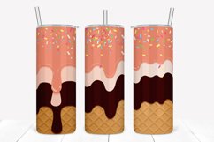 Wafflelicious 20oz Skinny Tumbler Sublimation Product Image 1
