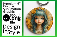Gorgeous Round Design Keychain PNG , Fairy Product Image 1