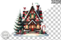 Christmas House Sublimation - Clipart PNG Design Product Image 1