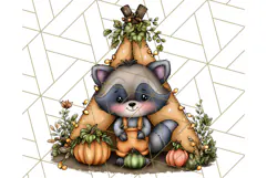 Woodland Autumn Parade Clipart PNG Fall Animals Product Image 3