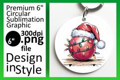 Vibrant Round Design Keychain Artwork , Holiday Product Image 1