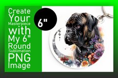 Bold Dog Pattern Sublimation Circle Keychain Product Image 1