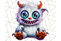 Spooky Cute Monster PNG Clipart, Adorable Halloween Monsters Product Image 3